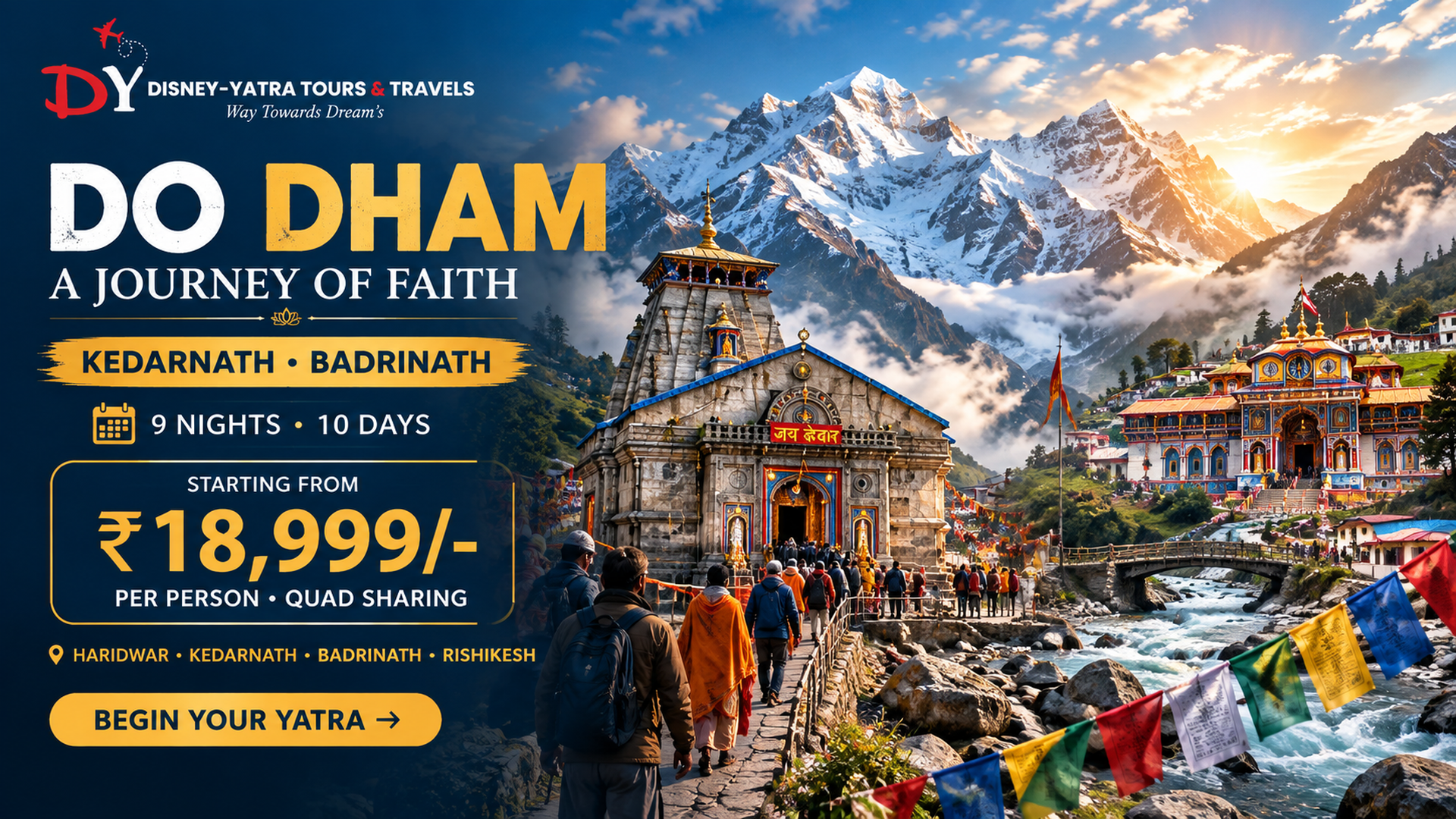 Do Dham tour package banner