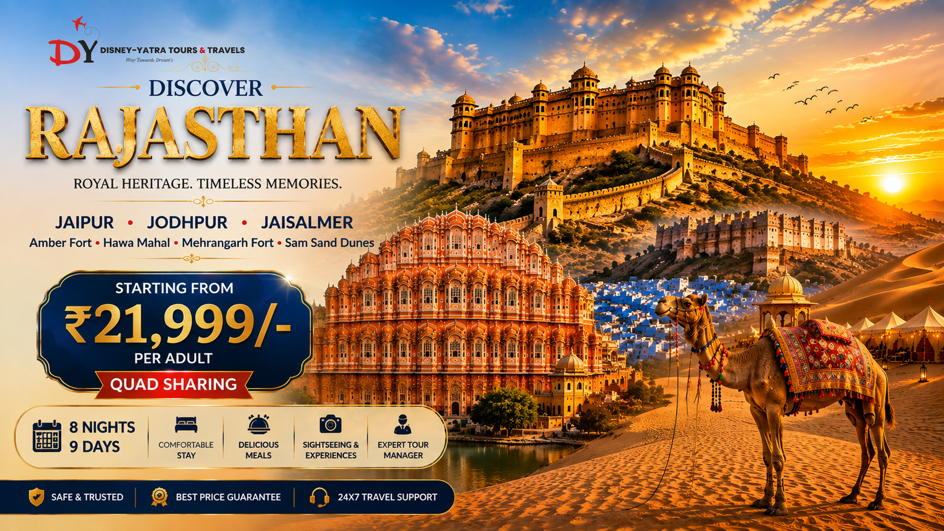Discover Rajasthan tour package banner
