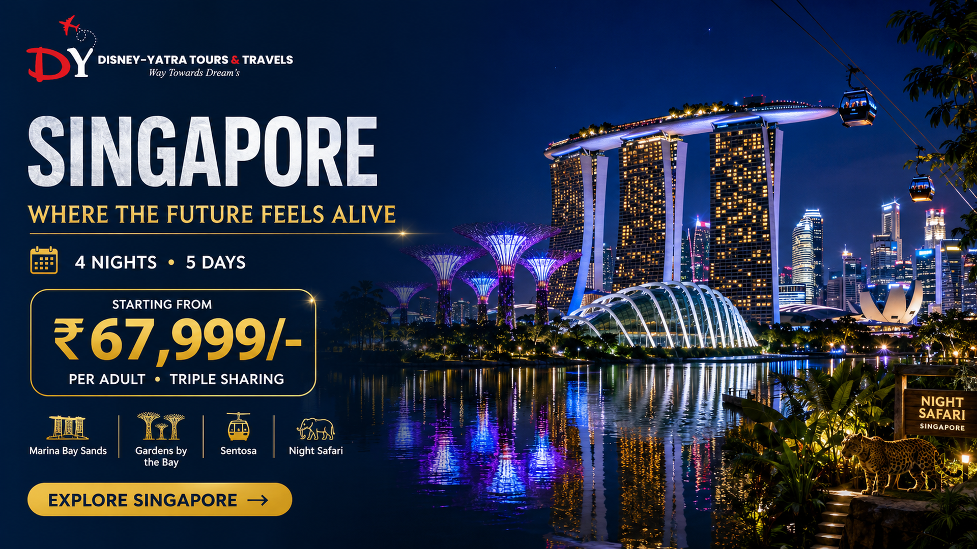 Singapore tour package banner